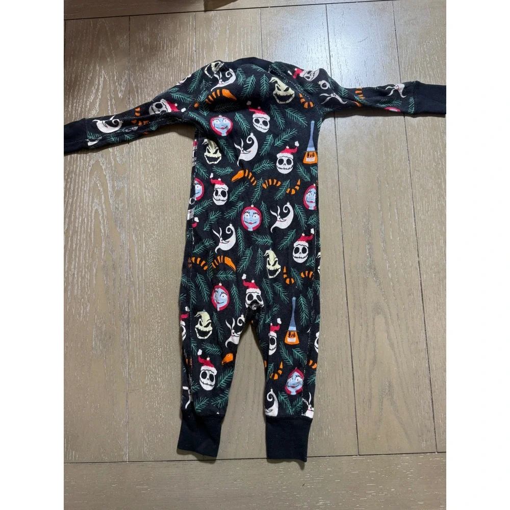 Hanna Andersson Pajamas Kids 12-18M Black Nightmare Before Christmas Holiday Zip
